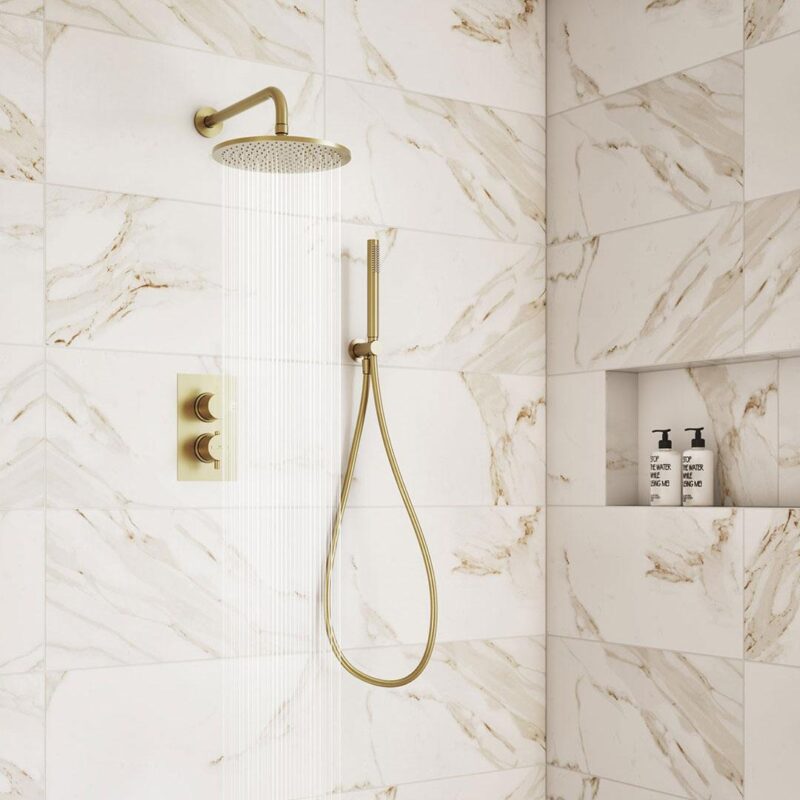 Brushed Brass Shower Kit 1 - Image 3