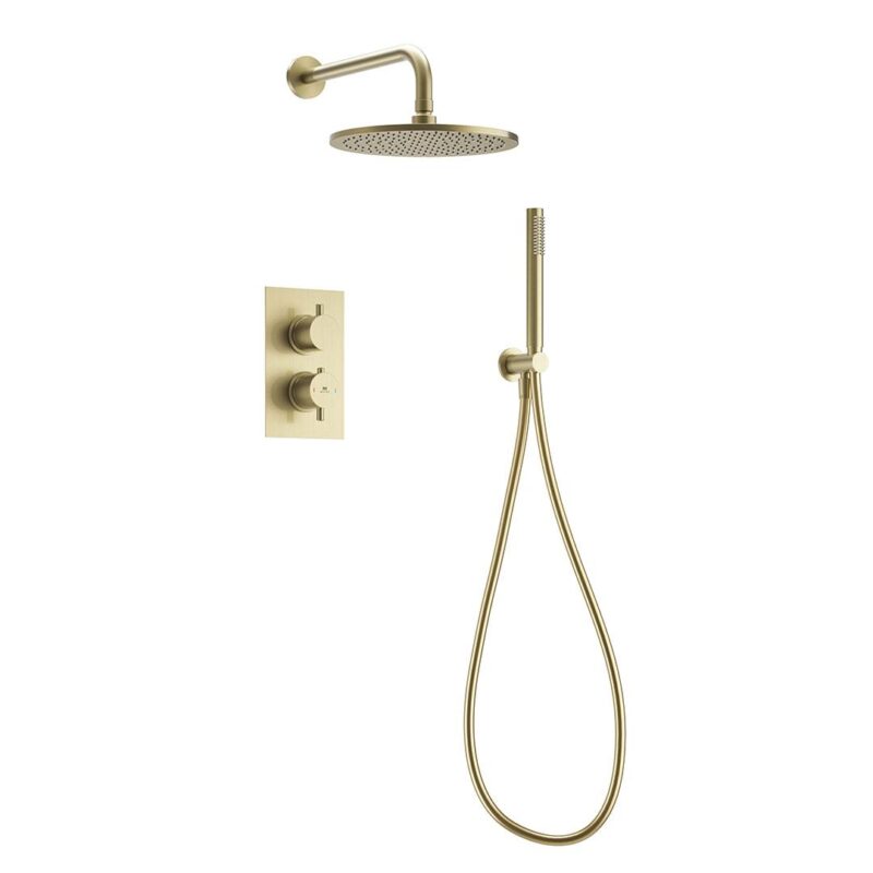 Brushed Brass Shower Kit 1