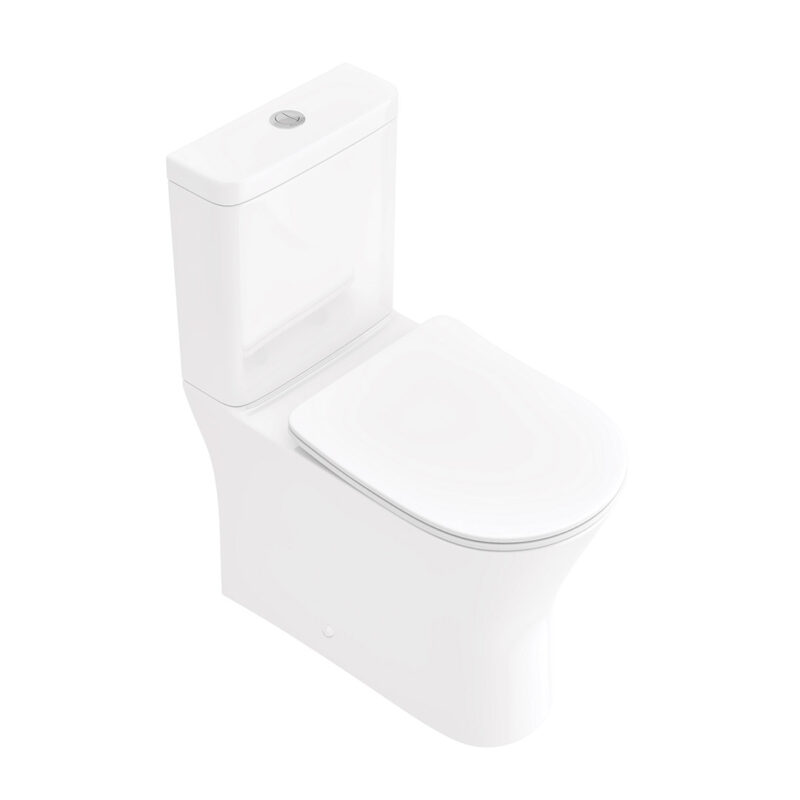 Preston Fully Enclosed Toilet Pan, Cistern & Slim Soft Close Seat - Image 3