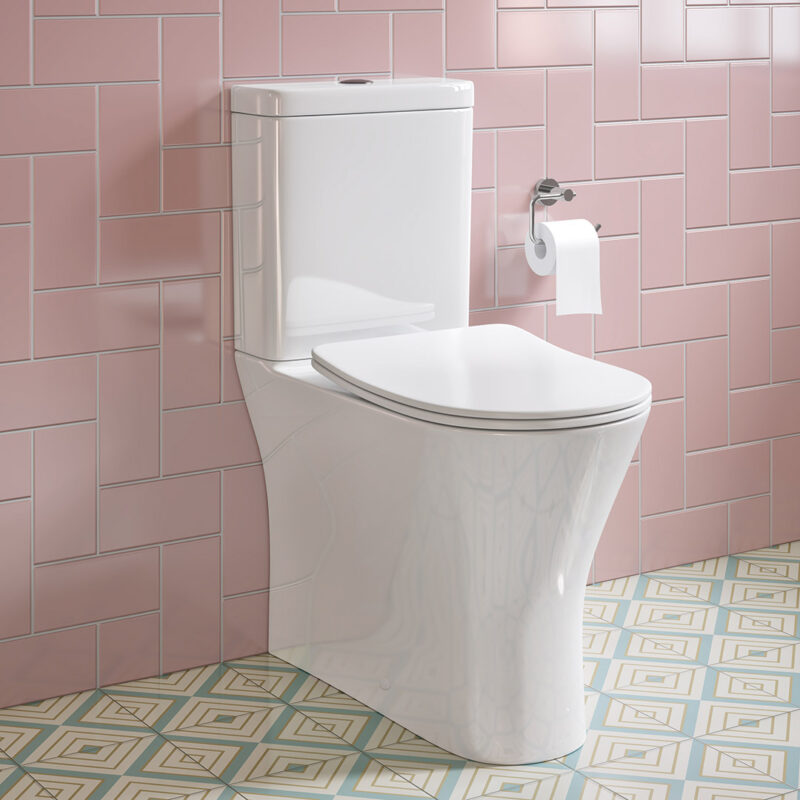 Preston Fully Enclosed Toilet Pan, Cistern & Slim Soft Close Seat - Image 2