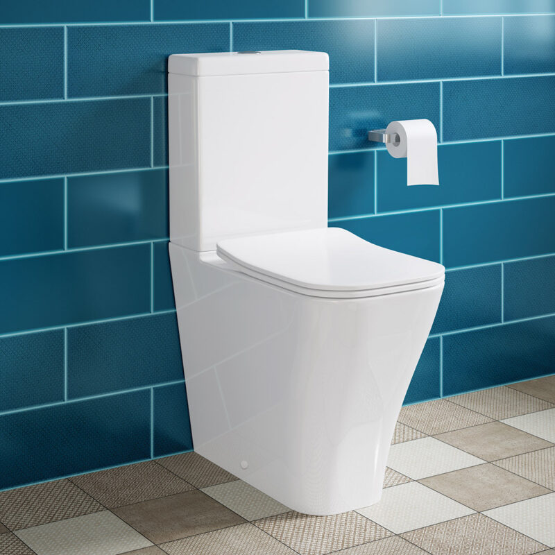 Brant Fully Enclosed Toilet & Slim Soft Close Seat - Image 2