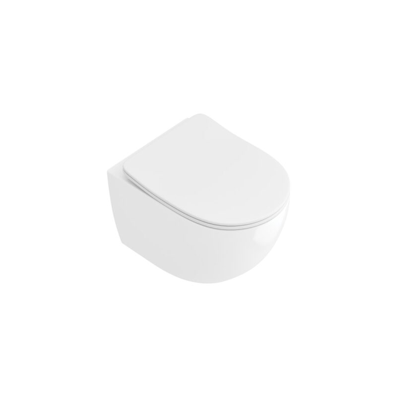 Edison Wall Hung Toilet Pan & Slim Soft Close Seat - Image 4