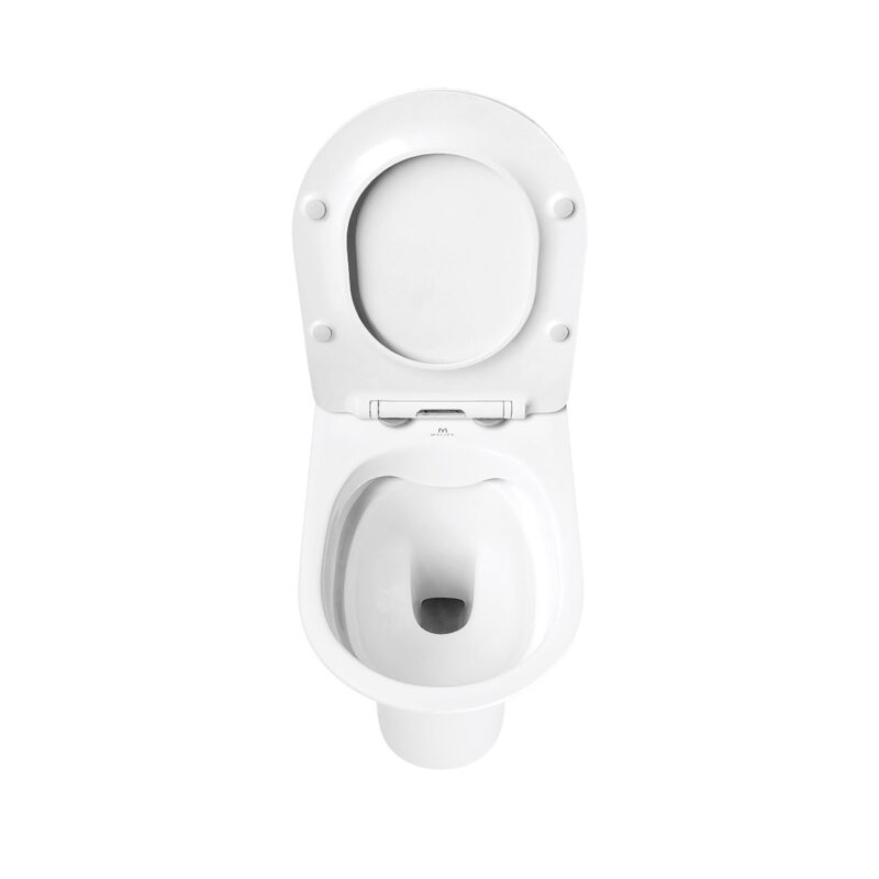 Finley Back To Wall Toilet Pan & Slim D-Shape Soft Close Seat - Image 5