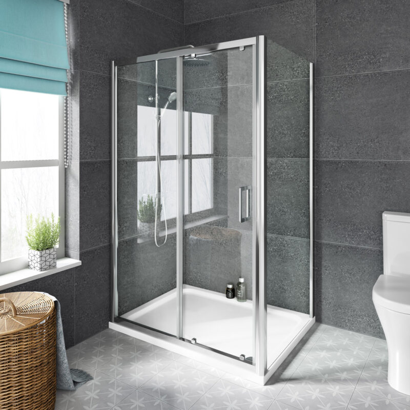 Mina 6mm Sliding Door with Side Panel