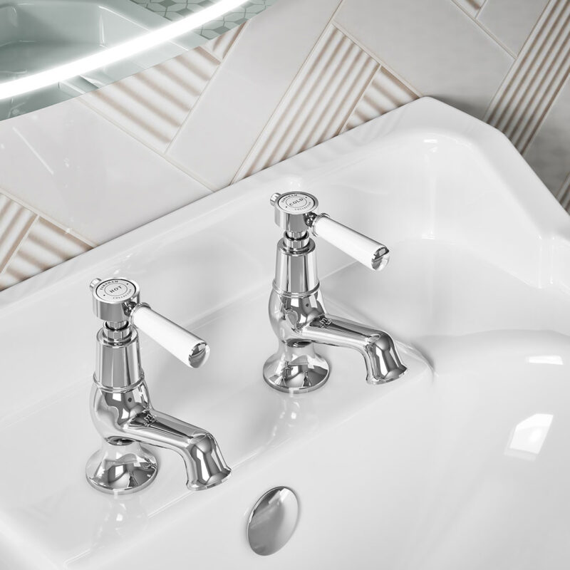 Farnham Basin Taps - Lever - Image 2