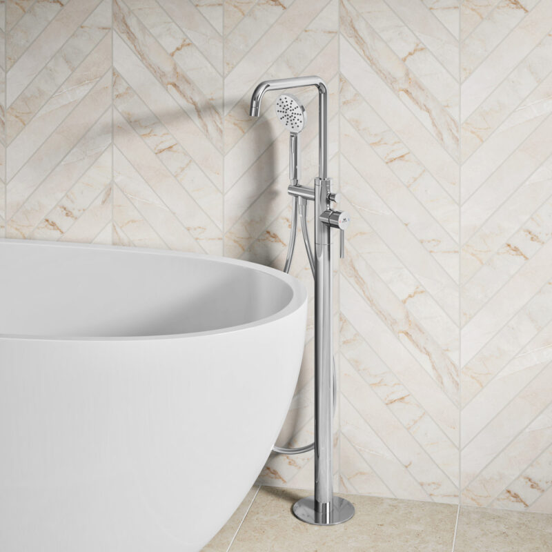 Ryver Easy-Plumb Floor Standing Bath Shower Mixer & Kit - Image 2
