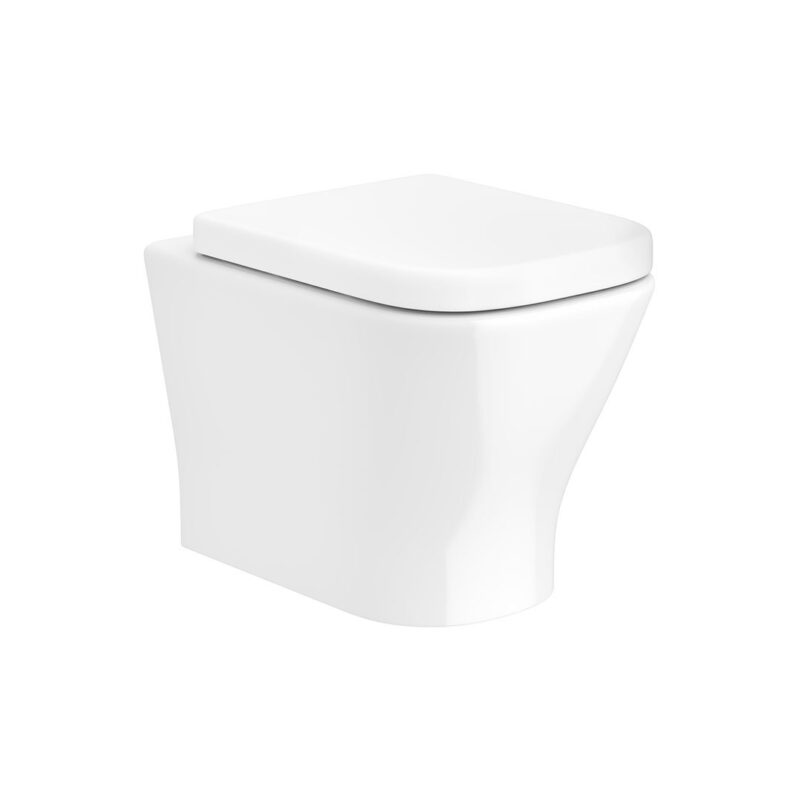 Brant Wall Hung Rimless Toilet Pan & Square Soft Close Seat