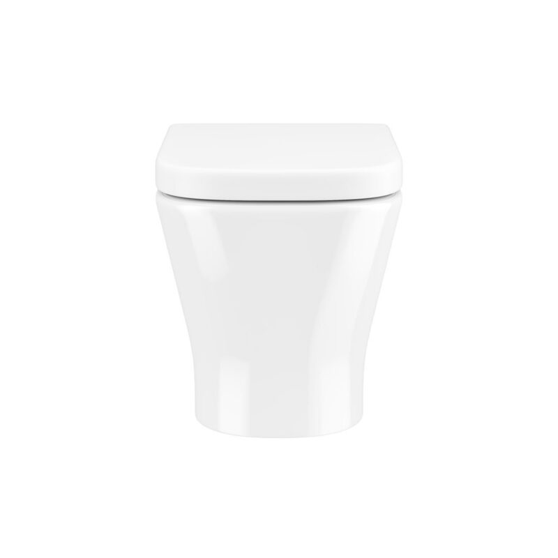 Brant Wall Hung Rimless Toilet Pan & Square Soft Close Seat - Image 4