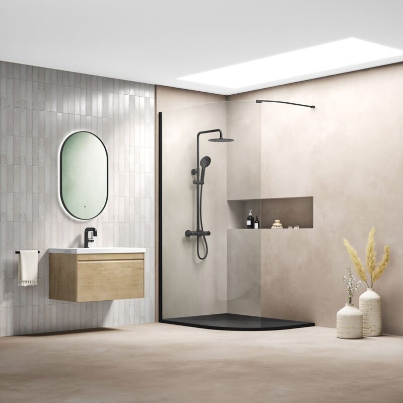 Emmi 8mm Curved Wetroom Panel Glass Only - Image 7