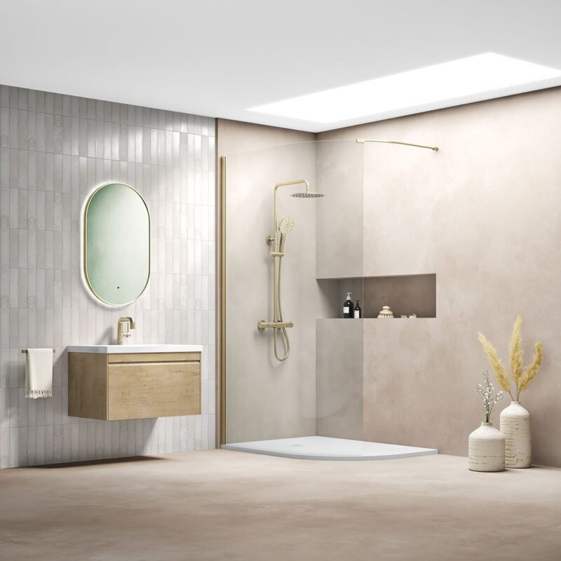 Emmi 8mm Curved Wetroom Panel Glass Only - Image 5
