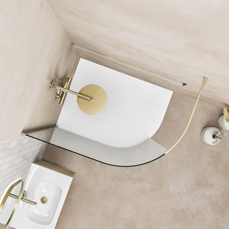 Emmi 8mm Curved Wetroom Panel Glass Only - Image 6