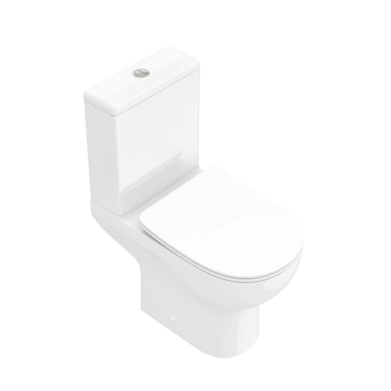 Foye Open Back Toilet Pan, Cistern & Slim Soft Close Seat - Image 3