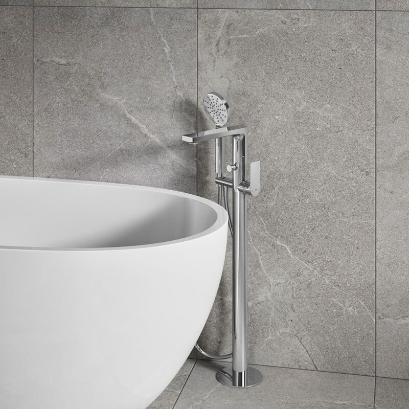 Kallan EASY-PLUMB Floor Standing Bath Shower Mixer & Kit - Image 2