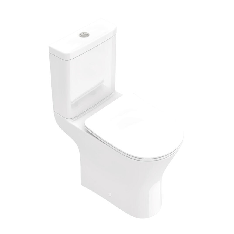 Preston Open Back Toilet Pan, Cistern & Slim Soft Close Seat - Image 3