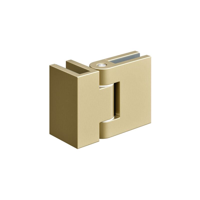 Emmi Wetroom Flipper Panel Hinges Brushed Brass - Image 2