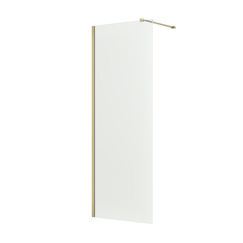Emmi Wetroom Panel Wall Profile & Bracing Bar Kit Brushed Brass