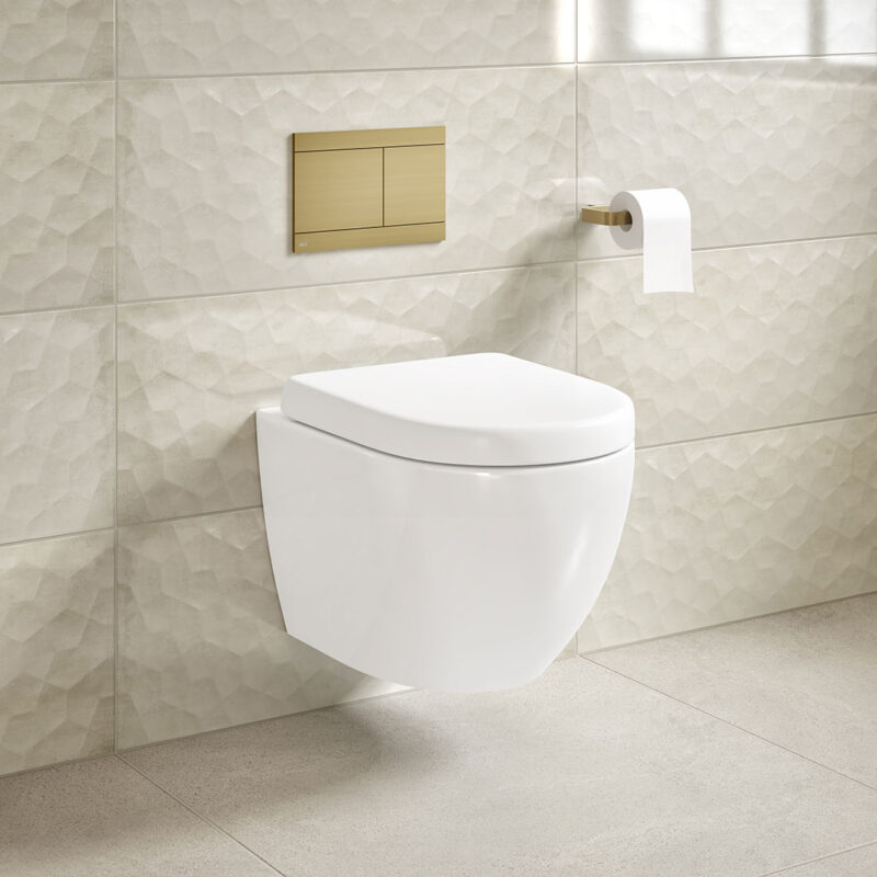 Edison Wall Hung Toilet Pan & Soft Close Seat - Image 2