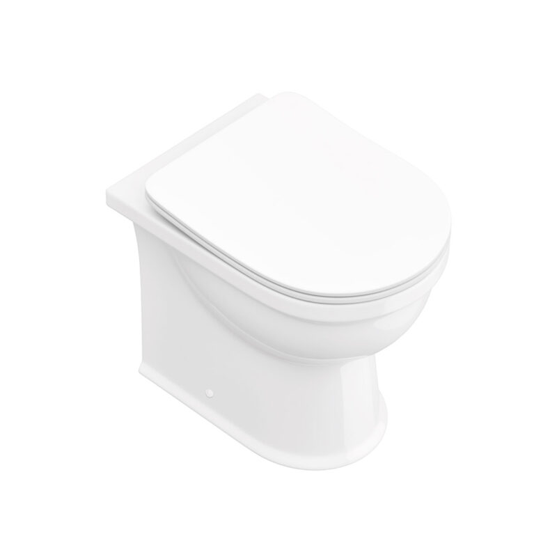 Farnham Back To Wall Rimless Toilet Pan & Slim Soft Close Seat - Image 4