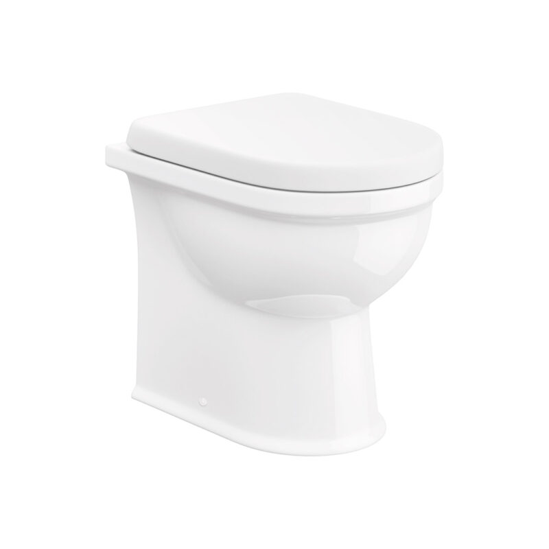 Farnham Back To Wall Rimless Toilet Pan & Standard Soft Close Seat
