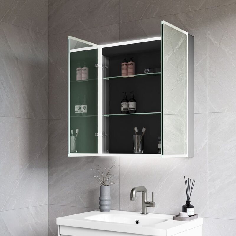 Emer Bluetooth Audio LED Mirror Cabinet - Image 4