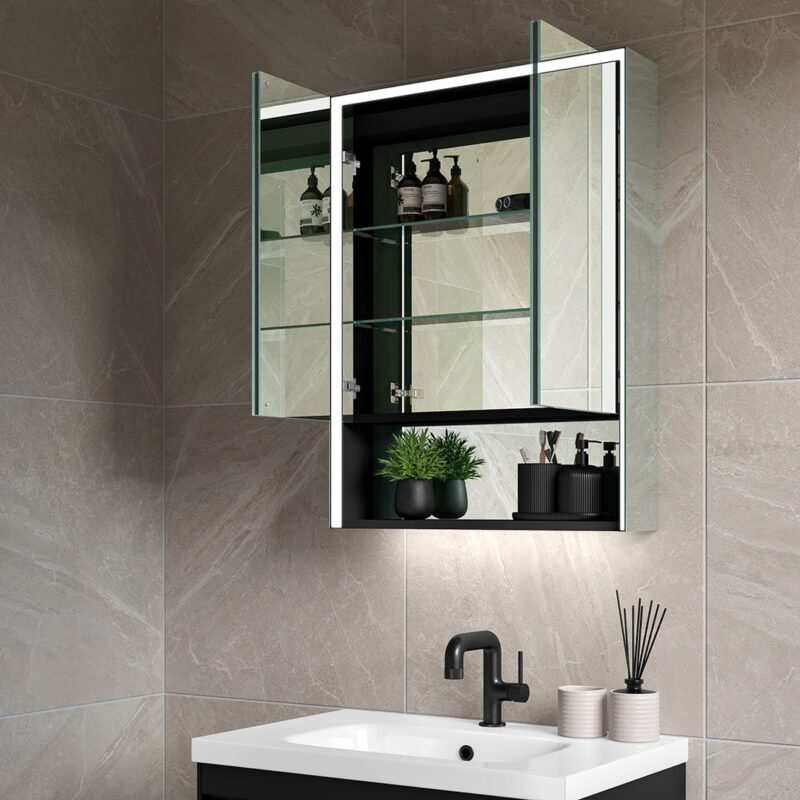 Keely LED Mirror Cabinet - Image 2