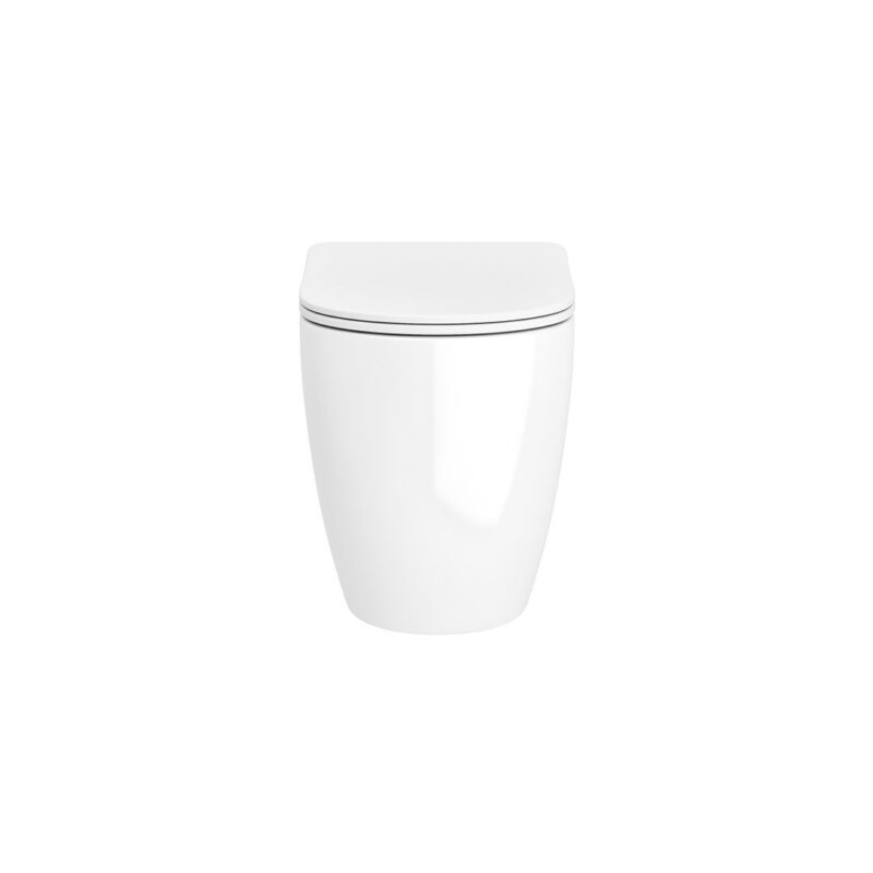 Edison Back To Wall Rimless Toilet Pan & Slim Soft Close Seat - Image 4