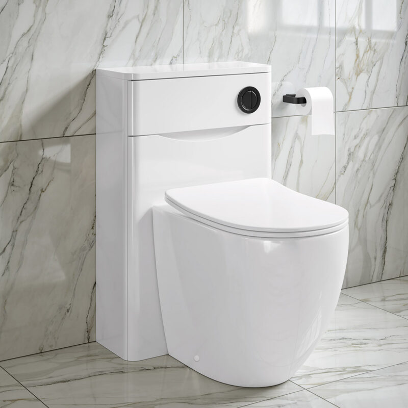 Edison Back To Wall Rimless Toilet Pan & Slim Soft Close Seat - Image 2