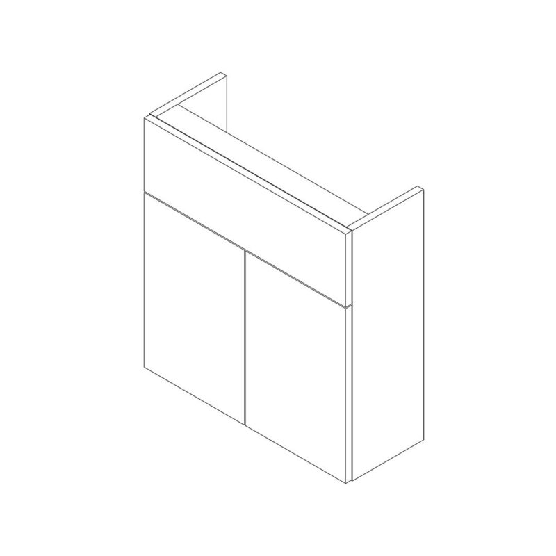 Stockton Slimline 600mm 2 Door Basin Unit Kit