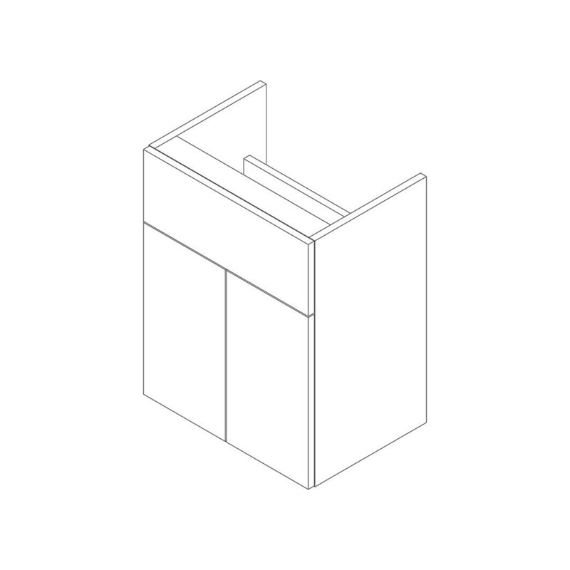 Stockton Standard 500mm 2 Door Basin Unit Kit