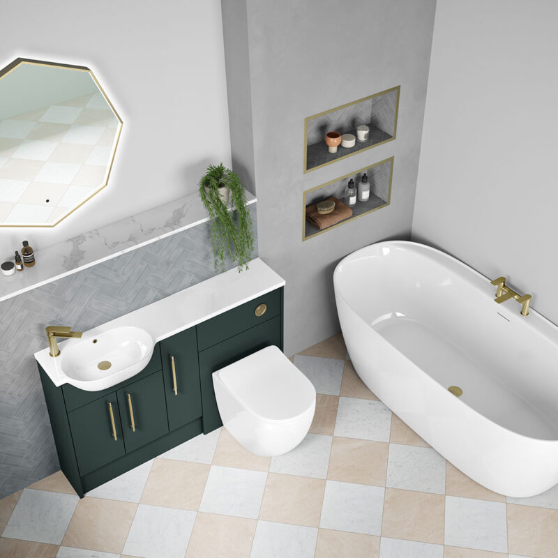 Combi Round Slimline Left Hand Resin Worktop Basin - Image 2